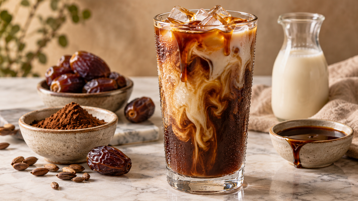 Iced Date Seed Coffee Brew