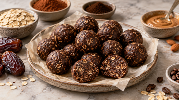 Date Seed Coffee Chocolate Energy Balls