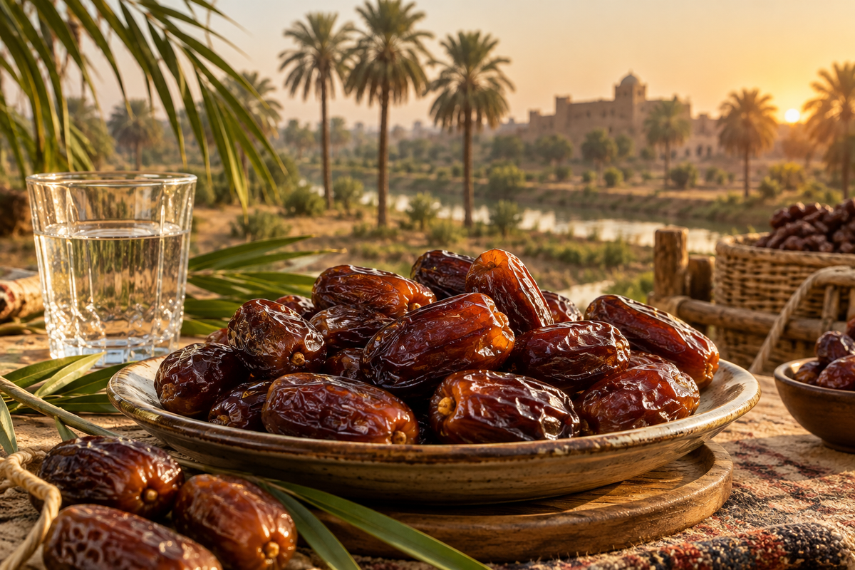 Premium Khairpur dates representing natural wellness and traditional nutrition